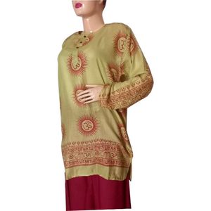 Tela de algodón 100% Om Kurta de alta calidad, precios al por mayor, ropa Lisa personalizada, estilo de artículo antitécnico - Product Image 2