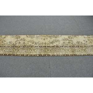 Alfombra turca marrón beige vintage área grande 19x85 pies patrón de retazos de estilo clásico algas marinas para adolescentes para pasillo rectangular - Product Image 3