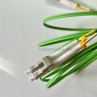 DAMU LC UPC ke LC UPC OM5 kabel Patch serat Multimode 2.0mm LSZH 10M 2M kabel Jumper optik dupleks untuk jaringan FTTH FTTB FTTX