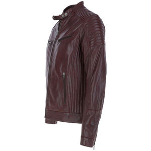 This <b>leather</b> <b>jacket</b> for <b>men</b> focuses on sharp visual balance smooth handling and reinforced assembly giving fashion brand - Product Image 2