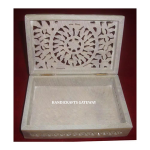 Cajas de joyería de tallado de esteatita de forma Rectangular de diseño moderno para fines corporativos y de regalos al por mayor en cantidad a granel - Product Image 1