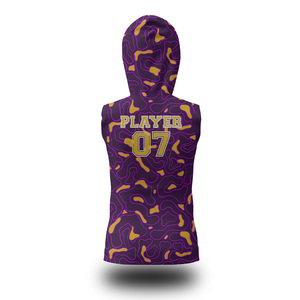 Maillot de football américain sans manches personnalisé 7v7 en Spandex/Polyester imprimé par transfert thermique, haute performance, durable, séchage rapide - Product Image 3