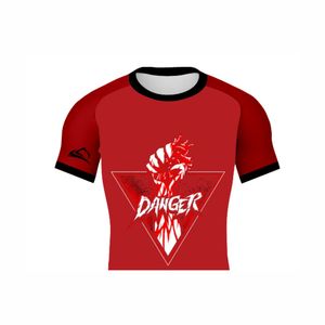 BJJ MMA Rash Guard hommes collants de Compression t-shirt personnalisé imprimé hommes manches courtes Spandex Rash Guard hommes Rash Guard Surf - Product Image 4