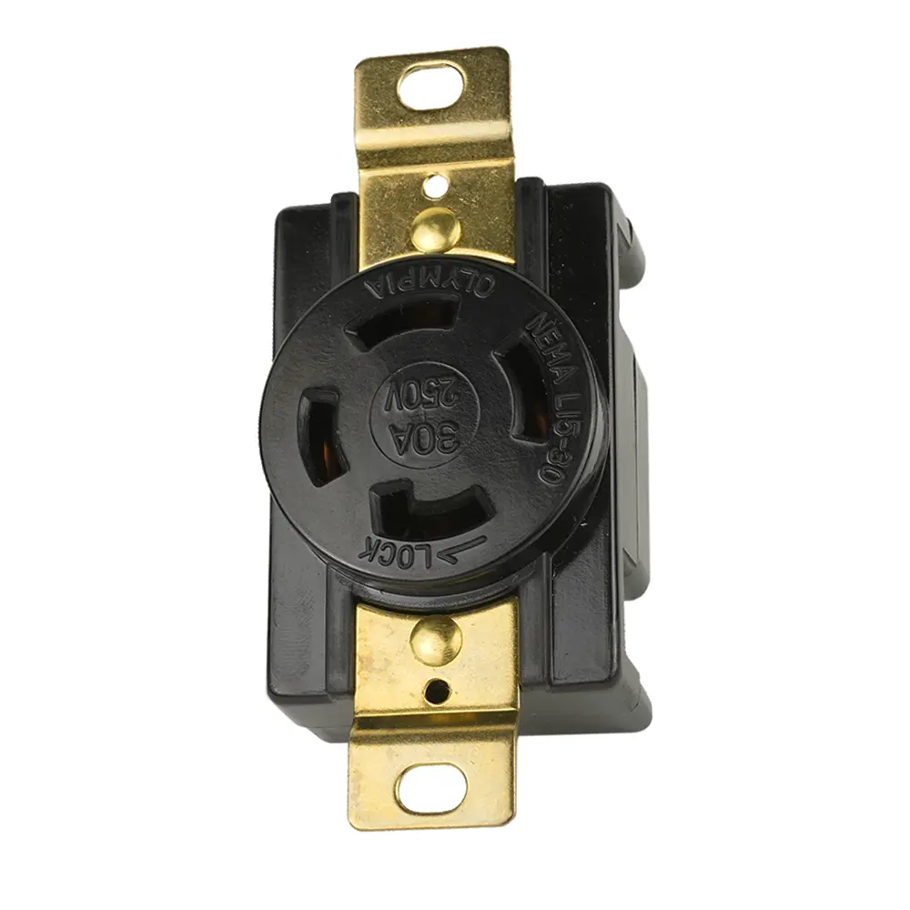 NEMA L15-30 30A 250V locking receptacle locking hole plug cap for