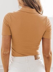 Camisetas de Punto Oxford Personalizadas al por Mayor para Mujer, Marca de Calidad, Manga Corta, Alta Calidad, Casual, Verano, Manga Larga, Transpirable - Product Image 2