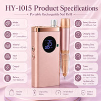Perceuse à ongles électrique sans fil rechargeable HOWYEA 22000 tr/min avec moteur sans noyau, affichage numérique, kit de manucure et pédicure pour salon