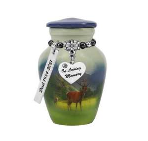 Mountainside Deer Mini <b>Urn</b> <b>Small</b> Mini <b>for</b> <b>Ashes</b> Love Charms Option Aluminium funeral supplies <b>urns</b> <b>for</b> <b>human</b> <b>ashes</b> - Product Image 2