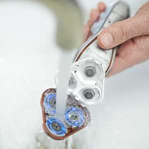 Afeitadora Eléctrica Rotatoria Inalámbrica de Doble Cuchilla Lavable para Uso en Seco y Húmedo, con Interfaz en Alemán, IPX7, Mini Afeitadora Eléctrica de Repuesto para Rostro - Product Image 1