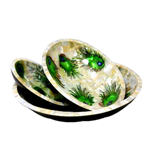 Vente chaude Snacks Bols Pour La Décoration De Mariage Table Décoratif En Bois Bol De Service Numérique Imprimé Antique Design - Product Image 5