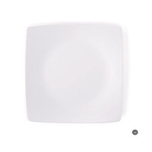 Durable Square Set of 6-pcs Ceramic Dinner Plates White Matte Finishing Nordic Minimalist Elegant Design Eclipse Excelsa - Product Image 1