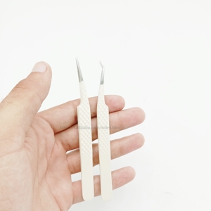 Punta plateada personalizar extensión de pestañas juego de pestañas Volumen de pestañas diamante para pestañas pinzas de etiqueta privada - Product Image 5