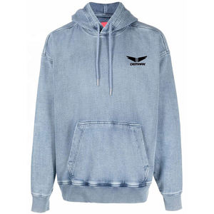 Sweat-shirt à capuche avec logo personnalisé pour hommes, broderie bouffante, solide, épais, lourd 500 460 400 g/m², technique hivernale à épaules tombantes - Product Image 4