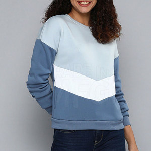 Sudadera de cuello redondo para mujer Logotipo personalizado con manga larga Sudaderas ajustadas de color personalizado para mujer - Product Image 3