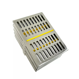 Vaslcare-Juego de 5 casetes de esterilización vacíos para autoclave dental alemán, caja para 10 instrumentos - Product Image 1
