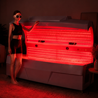 Chambre de luminothérapie LED rouge motorisée à corps entier de 19 pouces pour cliniques et centres de bien-être, OEM ODM
