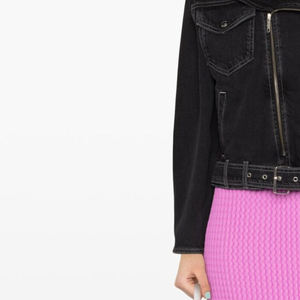 Vêtement de rue, veste en jean pour femme sur mesure, respirante et coupe-vent de qualité supérieure, design élégant avec col rembourré pour l'hiver - Product Image 5