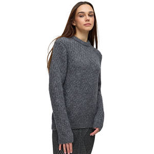 Mega Merchant Women's Cozy Knit <b>Cardigan</b> 100% Cotton Breathable Warm Casual Crew Neck <b>Full</b> Sleeve Long <b>Length</b> Front Logo - Product Image 2