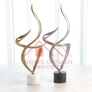Escultura abstracta de metal moderna para mesa y sala de estar decoración del hogar - Product Image 2