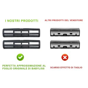 Paquete de 2 Cuchillas de Repuesto Plateadas para Afeitadora Eléctrica, Mini Cuchillas Dobles y Triples, Lavables e Impermeables para Afeitar la Cara y la Barba - Product Image 3