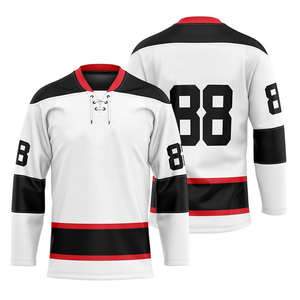 Nuevos Productos 2025, Venta al por Mayor, Pedido al por Mayor, Jersey de Hockey sobre Hielo 100% Poliéster de Alta Calidad con Impresión por Sublimación y Bordado Personalizado - Product Image 2