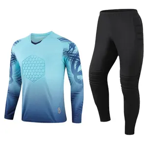 Op Maat Gemaakt Logo Volwassen En Kind Jersey 100% Polyester Lange Mouw Lange Broek Keeper Training Voetbalpak Voetbal Uniformen