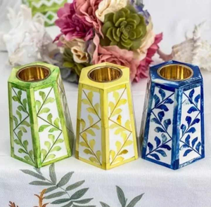 Quemador de Incienso de Madera de Sándalo con Incrustaciones de Hueso, Estilo Moderno Indio, Ecológico, Porta Incienso Único para Decoración del Hogar, Hotel, Oficina, Villa - Product Image 1