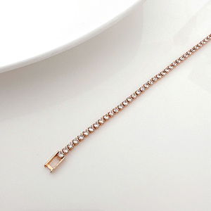 Cubic Zirconia Bracelet Fashion Trendy Gold Plated CZ Bracelet for Unisex Women <b>Men</b> Kids Party Prom Occasions - Product Image 2