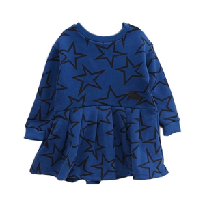 Gaun Pullover berlipat motif kustom untuk anak perempuan gaya kasual mewah pakaian anak-anak mantel & pakaian - Product Image 3