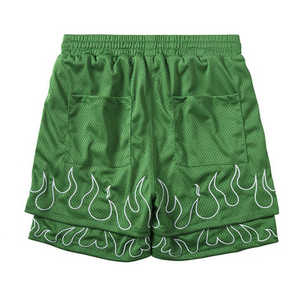 Joggers de felpa francesa de verano vintage, bolsillos cruzados sólidos, estampado de soplo inferior, letras que se desvanecen al sol, ropa de calle de hilo plano - Product Image 3