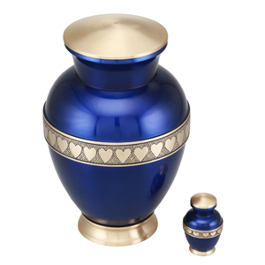 MULTI CRAFT Luxury Metal Adult Pet Urn Logotipo personalizable Mejor calidad Bird Hammer Pattern Ataúd Cenizas Ecológico Tamaño personalizado - Product Image 1