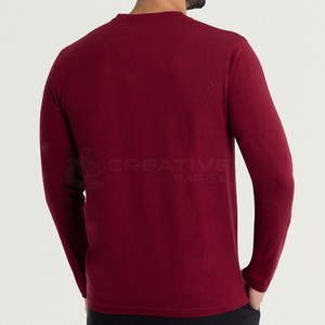 Camiseta de manga larga con cuello en V de alta calidad, perfecta para ropa informal, gimnasio, marca o obsequios de eventos - Product Image 4