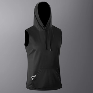 <b>Mens</b> Fitness Tank Top Hooded Sleeveless T Shirt Quick Dry Breathable Gym <b>Vest</b> Summer Training Workout Sportswear - Product Image 4