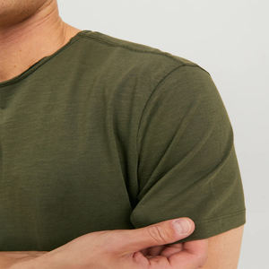 T-shirts unisexes personnalisés en coton 100% de haute qualité, t-shirts pour hommes adultes, couleur unie, blanc, épaules tombantes, taille plus, jersey épais, OEM - Product Image 4