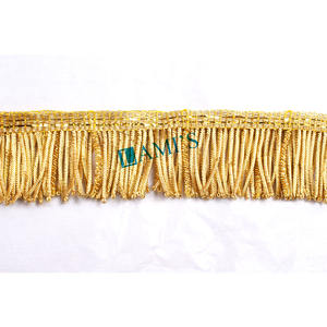 Flecos dorados personalizados para decoración de banderas, flecos dorados de alta calidad, tamaño de 2cm a 8cm, venta al por mayor - Product Image 5