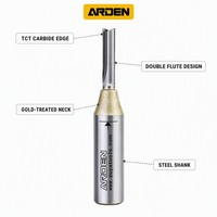 Fraise droite en carbure personnalisée 2F 6,35 mm pour CNC, fraise de défonceuse AlTiN haute précision OEM/ODM pour le bois Arden