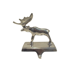 Silver Color Aluminium Metal Made Moose <b>Stocking</b> <b>Holder</b> for Decoration - Product Image 2
