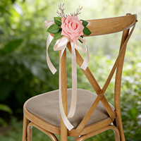 Décorations florales de chaise en PE style occidental pour allées, escaliers, églises, banquets et célébrations