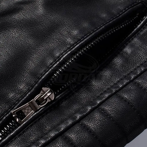 Wholesale Men Leather Jackets <b>Motorcycle</b> Bomber Style Custom Logo Real Leather OEM Service Factory Direct Manufacturer - Product Image 3