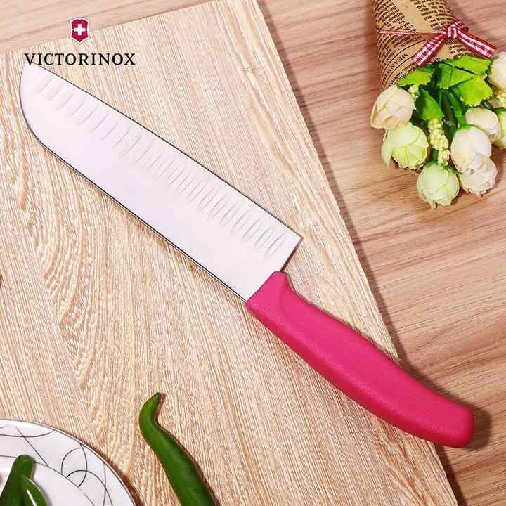 Victorinox SwissClassic 17cm Santoku Knife Pink 6.8526.17L5B