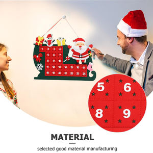 Noël feutre tissu enfant traîneau forme suspendu porte d'entrée <span class=keywords><strong>calendrier</strong></span> Noël porte <span class=keywords><strong>calendrier</strong></span> - Product Image 6