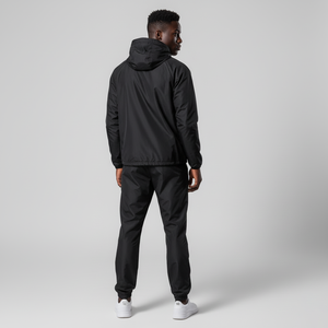 Nuevo Traje de Sauna Elástico con Logotipo Personalizado, Transpirable, Elástico en Cuatro Direcciones, para Ejercicio, Gimnasio, Fitness, Totalmente Negro, para Correr - Product Image 4