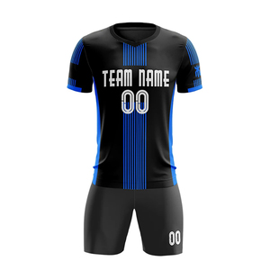 Ropa de fútbol de poliéster 100%, conjunto de uniforme de camiseta y pantalones cortos de fútbol de nuevo diseño con logotipo personalizado para jugadores, servicio OEM disponible - Product Image 2