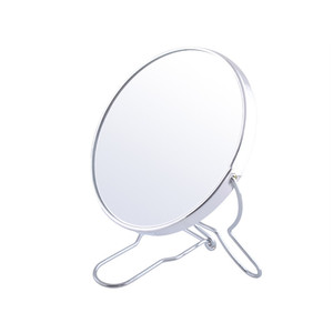 HH28 Double-Sided Round Desktop Metal Cosmetic <b>Mirror</b> 2x 13cm Magnification Customizable Logo <b>Compact</b> Style - Product Image 4
