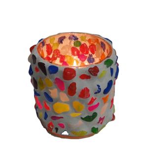 Vantage Hot Colored Glass Forested Votive for Wedding Decor Handmade Glass Fancy Crystal <b>Small</b> Votive Modern Style Fancy Votive - Product Image 1