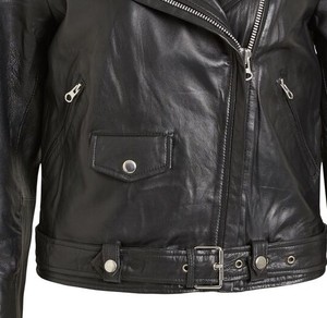 Venta al por mayor de chaquetas de cuero con logotipo personalizado para hombre, chaqueta de cuero con mangas completas, chaqueta de cuero Napa - Product Image 3