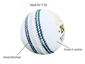 Ballon de cricket en cuir blanc de haute qualité T20 30 Overs avec boîte compacte, produit très demandé - Product Image 5