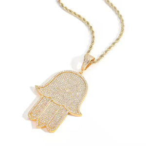 Classique 1.5 pouces 925 argent coupe ronde Moissanite diamant pendentif collier luxe bijoux fins cadeau plaqué or pour femmes hommes - Product Image 3