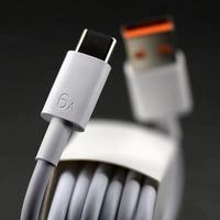 Cable USB-A Tipo-C Personalizable de 1m para Teléfono Móvil, Carga Rápida de 6A, Compatible con USB 3.0, Núcleo de Cobre Puro, Revestimiento de PVC/TPE