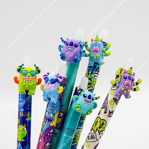 Pulpen Gel Hapus Kartun Anime Netral Grosir dengan Penghapus, Hadiah untuk Siswa, Alat Tulis Musim Semi, Pulpen Gel Hapus yang Dapat Diperpanjang - Product Image 2