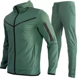 Nouvel arrivage de survêtement pour hommes avec logo personnalisé ensemble de vêtements de sport respirants à manches longues grande taille teint uni pour l'hiver - Product Image 4